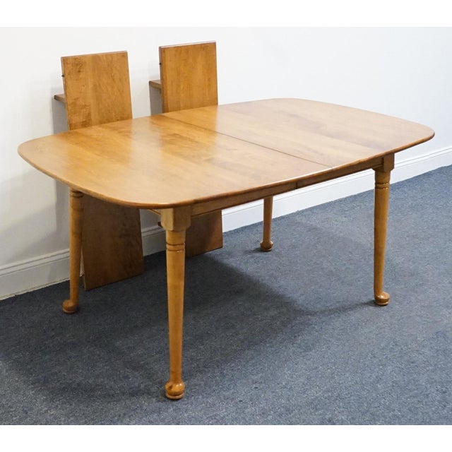 Brown Conant Ball Solid Hard Rock Maple Colonial Early American 85" Dining Table 2025-1431 For Sale - Image 8 of 13