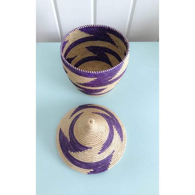 Tan 1980s African Lidded Basket For Sale - Image 8 of 11