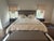 Wood French Contemporary Fabric Panel Bed For Sale - Image 7 of 18
