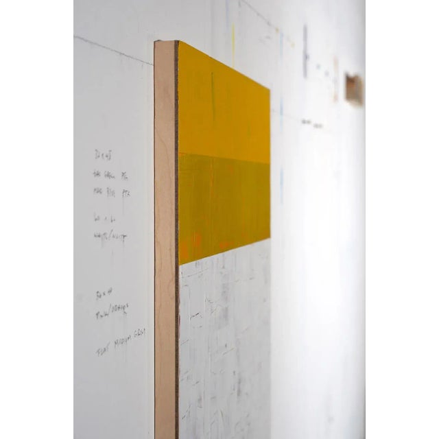 Matthew Langley Contemporary Abstract Acrylic on Paper Mounted on Wood Panel Painting "Milk and Honey" by Matthew Langley For Sale - Image 4 of 5