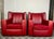 Mid-Century Modern Antique Art Deco Red Club Chairs, 1930s, Set of 2 For Sale - Image 3 of 18