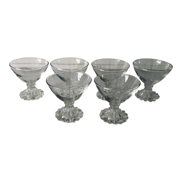 Vintage Anchor Hocking Sherbet Glasses Mismatched - Set of 6 For Sale