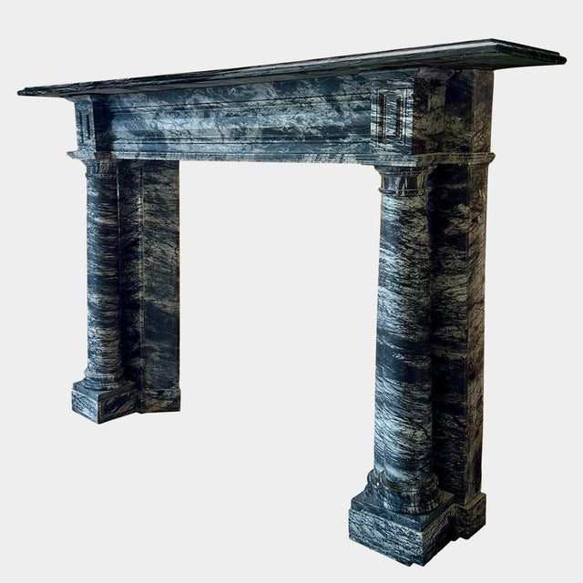 Antique Irish Georgian Marble Column Fireplace Mantel, 1810 For Sale - Image 9 of 11