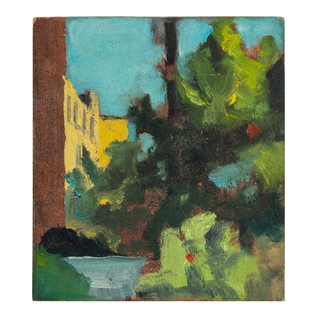 Robert O'Meara Miniature Cityscape Oil on Board For Sale