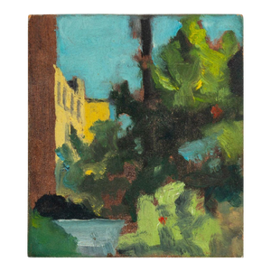 Robert O'Meara Miniature Cityscape Oil on Board