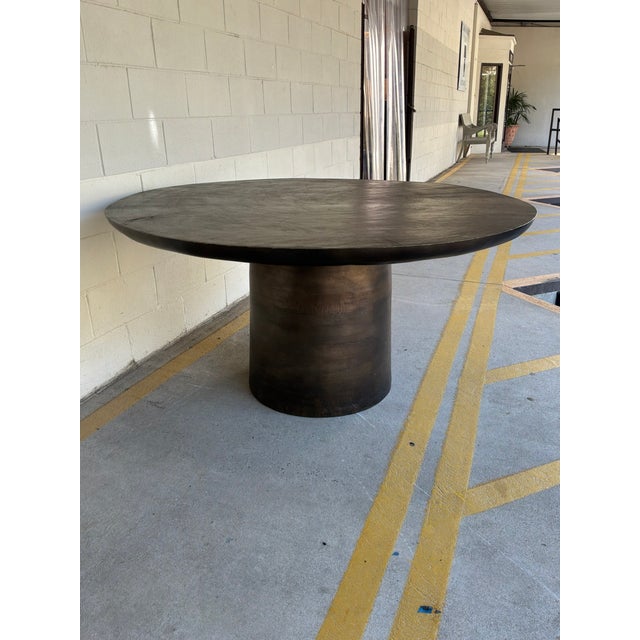 Bronze Uttermost Madrone Outdoor / Indoor Metal Dining Table For Sale - Image 8 of 9