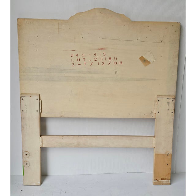 Wood Bernhardt Mid-Century Burlwood Campaign Twin Size Headboard For Sale - Image 7 of 8