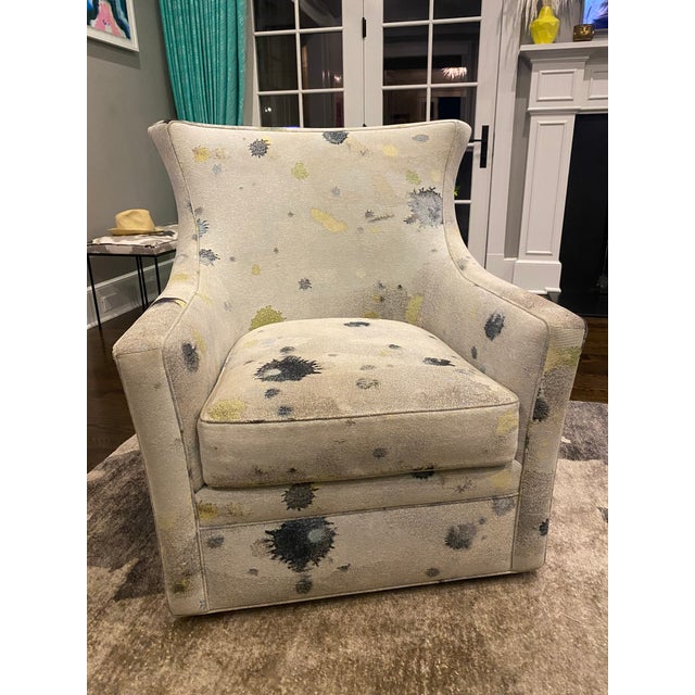Transitional Custom Swivel Chairs - Set of 2 For Sale - Image 3 of 10