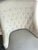 Tufted Blue-Gray Plaid / Wood-Leg Accent Chair For Sale - Image 6 of 7