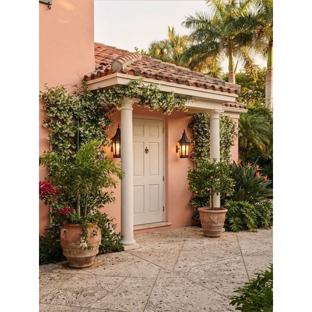 Vintage Moroccan-Style Wrought Metal and Glass Wall Lanterns - a Pair For Sale - Image 12 of 12