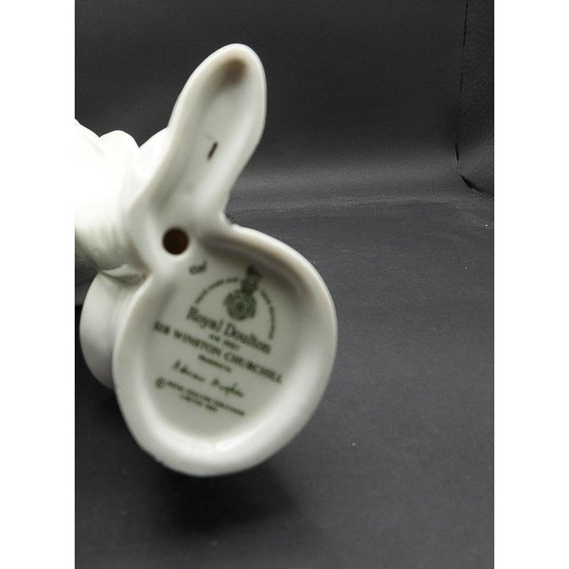 Ceramic Sir Winston Churchill British Prime Minister Royal Doulton Figurine 1984 H. N. 3057 For Sale - Image 7 of 8