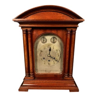 Gustav Becker German Mahogany Bracket Clock With Time, Strike & Chime, Circa 1920 For Sale