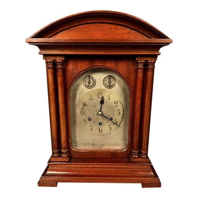Gustav Becker German Mahogany Bracket Clock With Time, Strike & Chime, Circa 1920 For Sale