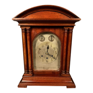 Gustav Becker German Mahogany Bracket Clock With Time, Strike & Chime, Circa 1920