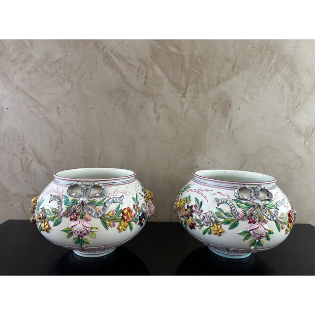 Earthenware Planters, 1900, Set of 2 For Sale - Image 11 of 12