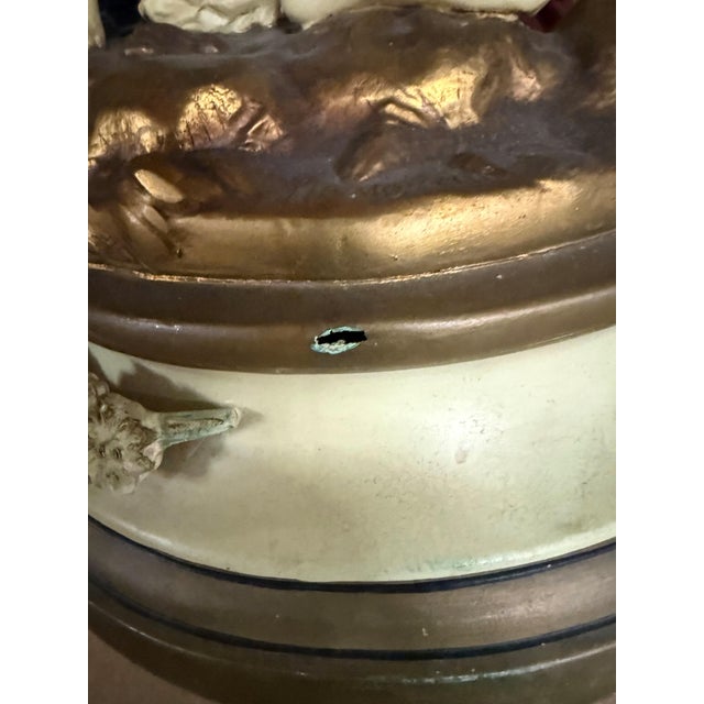 Spelter Figural Table Lamp With Italian Boy and Girl After H. Moreau For Sale - Image 9 of 9