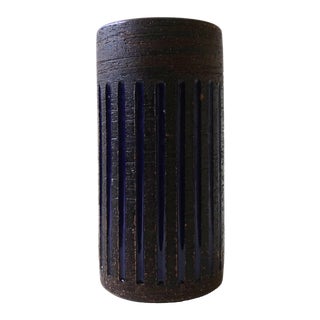 Vintage Blue-Brown Glazed Vase from Gabriel, Sweden For Sale
