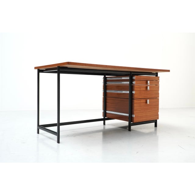 Vintage Writing Desk by Jules Wabbes for Mobilier Universel, Belgium, 1960s For Sale - Image 16 of 16