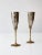 Vintage Brass & Silver Plated Champagne Flutes Pair For Sale - Image 10 of 11
