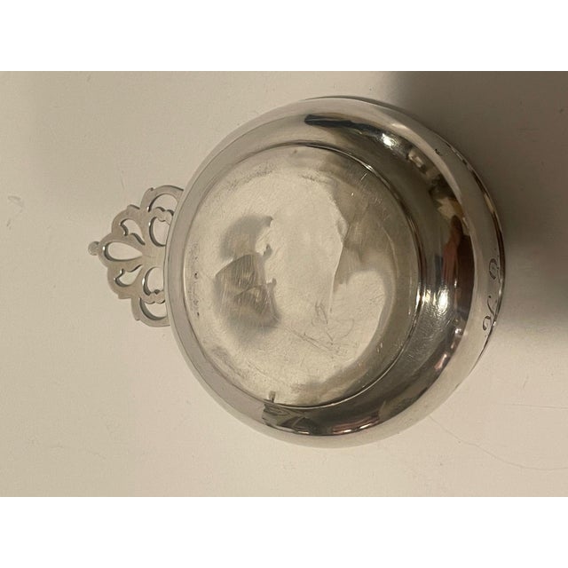English Georgian Style Sterling Silver Porringer Bowl, Late 19th Century For Sale In Savannah - Image 6 of 8
