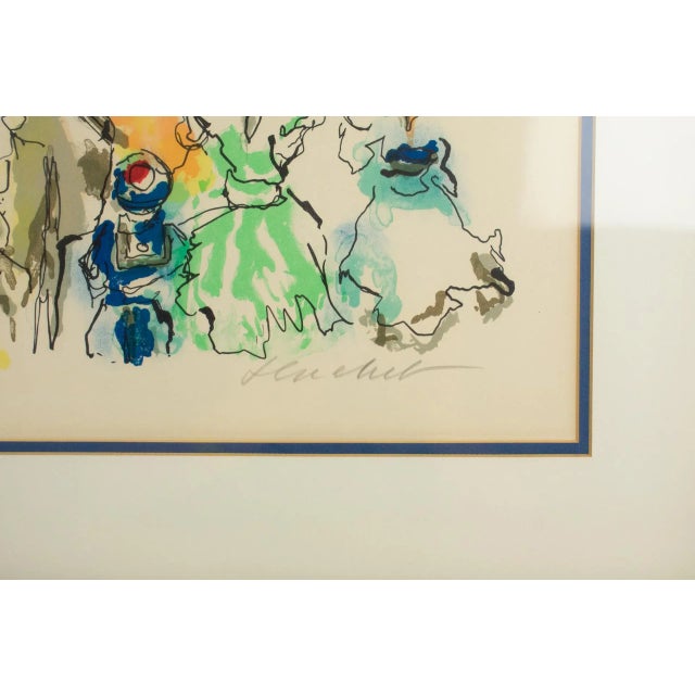 1974 Signed Urbain Huchet "Racetrack" Abstract Impressionist Lithograph For Sale - Image 9 of 13