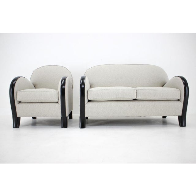 Italian Two-Seater Sofa and Armchair, 1940s, Set of 2 For Sale - Image 13 of 14