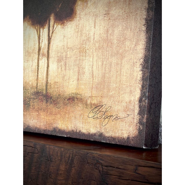 Vintage Anna Sogno "Trees" Gallery Wrapped Canvas, Artists Guild of America Art For Sale - Image 4 of 5