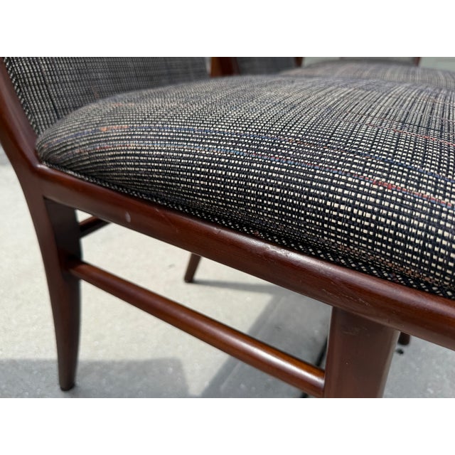 Vintage Mid-Century Sculptural Walnut Dining Chairs With Sabre Legs, Set of 6 For Sale - Image 15 of 18