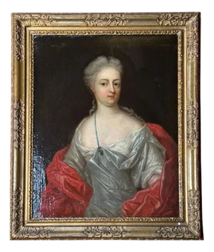 Maria Theresa of Austria, 1600s, Oil on Canvas, Framed