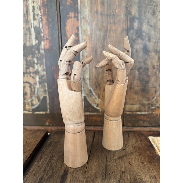 Transitional Vintage Wooden Hand Object For Sale - Image 3 of 8