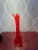 Red Viking Persimmon Amberina Art Glass 13” Swung Vase Epic Drape Stretch Tj3 in like new comdition.