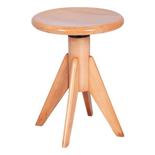 Mid-Century Beech Piano Stool, Czech, 1940s For Sale
