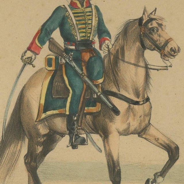 José Villegas, Dragoon and Hussar, 1861, Lithograph For Sale - Image 4 of 12