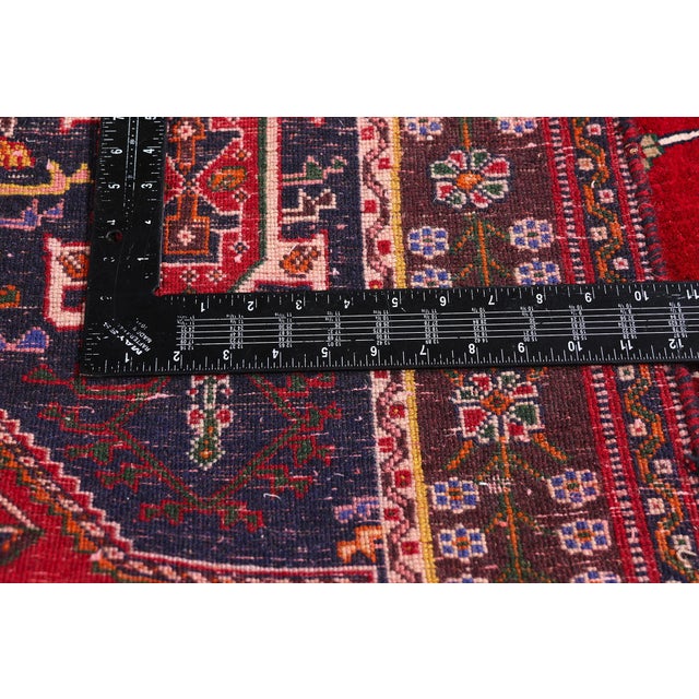 Textile Vintage Persian Qashqai Rug, 03'05 X 05'02 For Sale - Image 7 of 10
