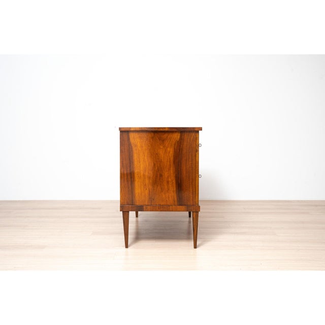 Biedermeier French Polished Walnut 2-Drawer Commode, Germany, 1850 For Sale - Image 12 of 15