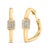 Encircle yourself with the brilliance of sophistication with these huggie hoop earrings, exquisitely molded from lustrous...