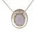 Contemporary Late 20th Century Blue Chalcedony Cabochon Pendant on Snake Chain For Sale - Image 3 of 3