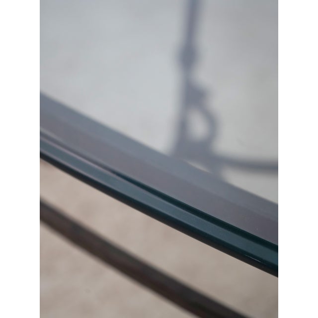 Wrought Iron Base Glass Top Coffee Table For Sale - Image 10 of 13
