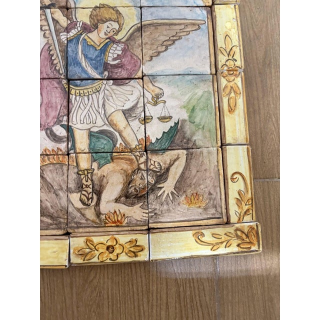 Tile Montage of St. Michael the Archangel, 1950s, Set of 26 For Sale - Image 6 of 13
