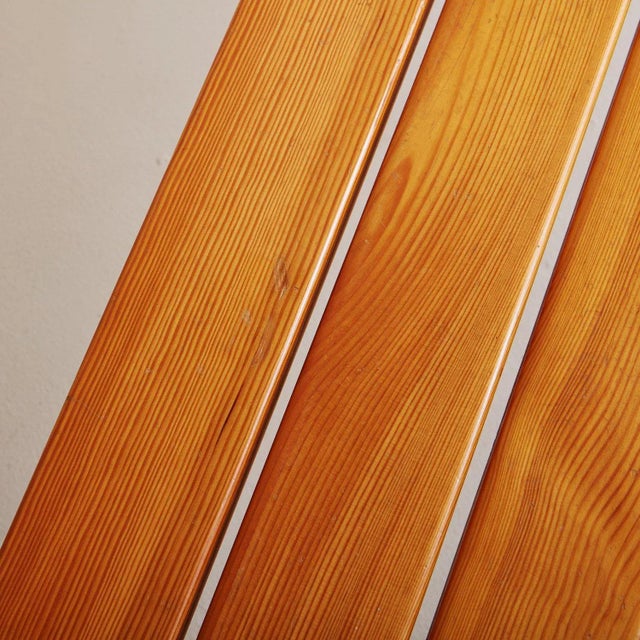 Brutalist Hand Carved Pine Bench by Glas Mäster Markaryd, Sweden 1970s For Sale - Image 10 of 12