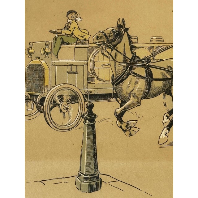 Paper René Vincent, Berliet Illustration, London, 1907, Print on Paper For Sale - Image 7 of 10