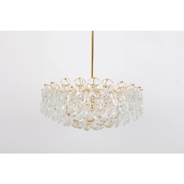 1970s Gilt Brass Crystal Chandelier by Palwa, 1970s For Sale - Image 5 of 11