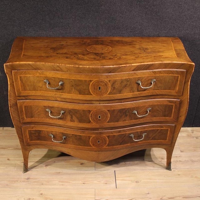 Antique Neapolitan Louis XV Chest of Drawers, 1770 For Sale - Image 3 of 13