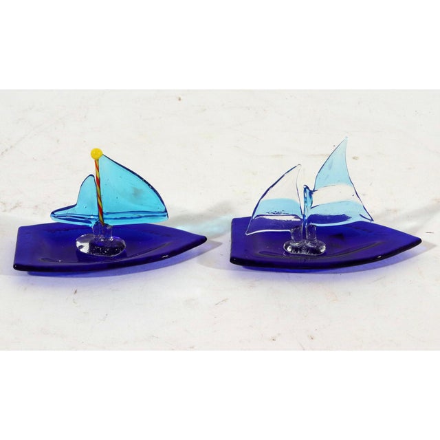 Vintage Murano Glass Models of Sailing Ships- A Set of Twelve For Sale - Image 4 of 9
