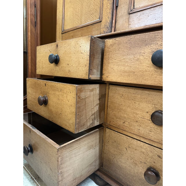 1830 Monumental Housekeeper’s Cupboard. Quarter-Sawn European White Oak For Sale - Image 9 of 12