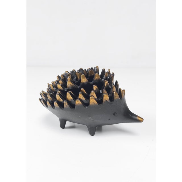 Black Brass Hedgehog Set by Walter Bosse, 1950s, Set of 6 For Sale - Image 4 of 5