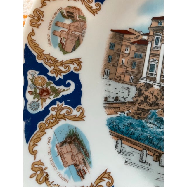 Ceramic 1960s Vintage Richard Ginori Trevi Fountain Decorative Plate For Sale - Image 7 of 8