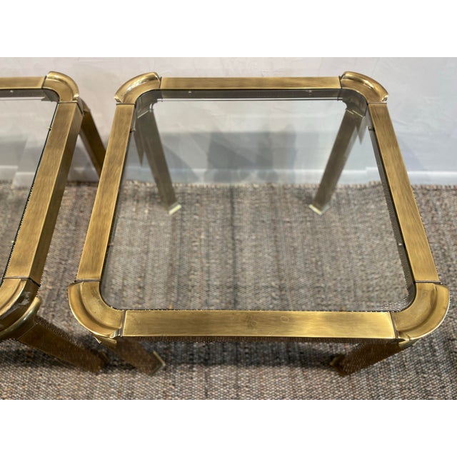 Mastercraft 1960s Vintage in the Manner of Mastercraft Hollywood Regency Side Tables - A Pair For Sale - Image 4 of 9