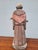 Light Pink Vintage Highly Distressed Solid Carved Wood Large St Francis of Assisi Statue For Sale - Image 8 of 11