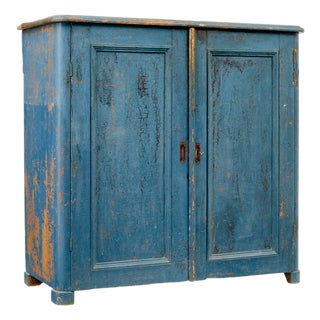 Antique Scandinavian Rustic Painted Cabinet, 1830 For Sale